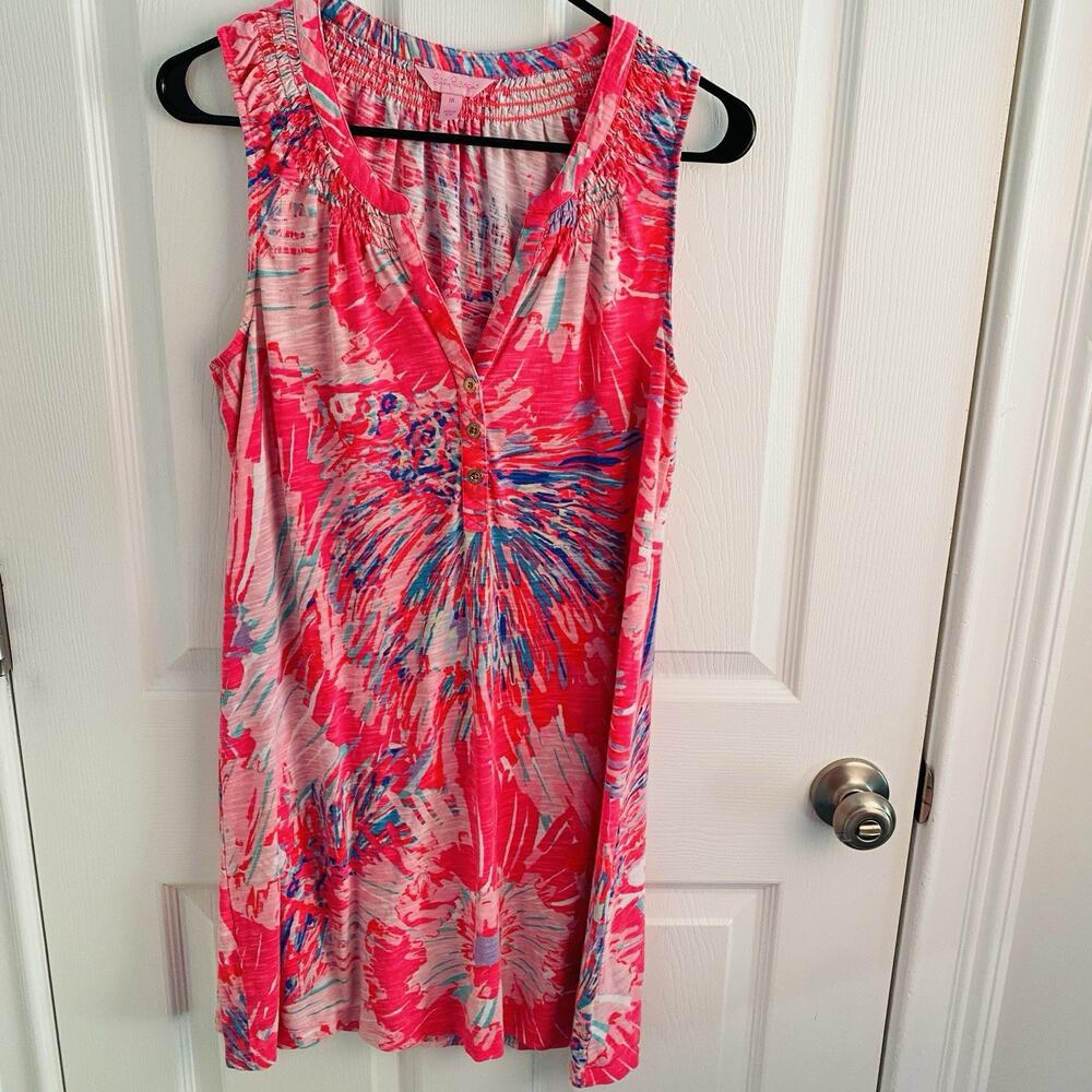 Lilly Pulitzer Dress Women Size M Essie Never Been Betta Sleeveless Fireworks